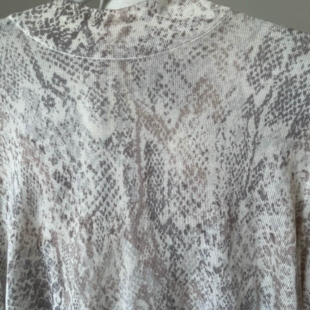 Chicos python print zippered back mock neck NWOT … - image 11
